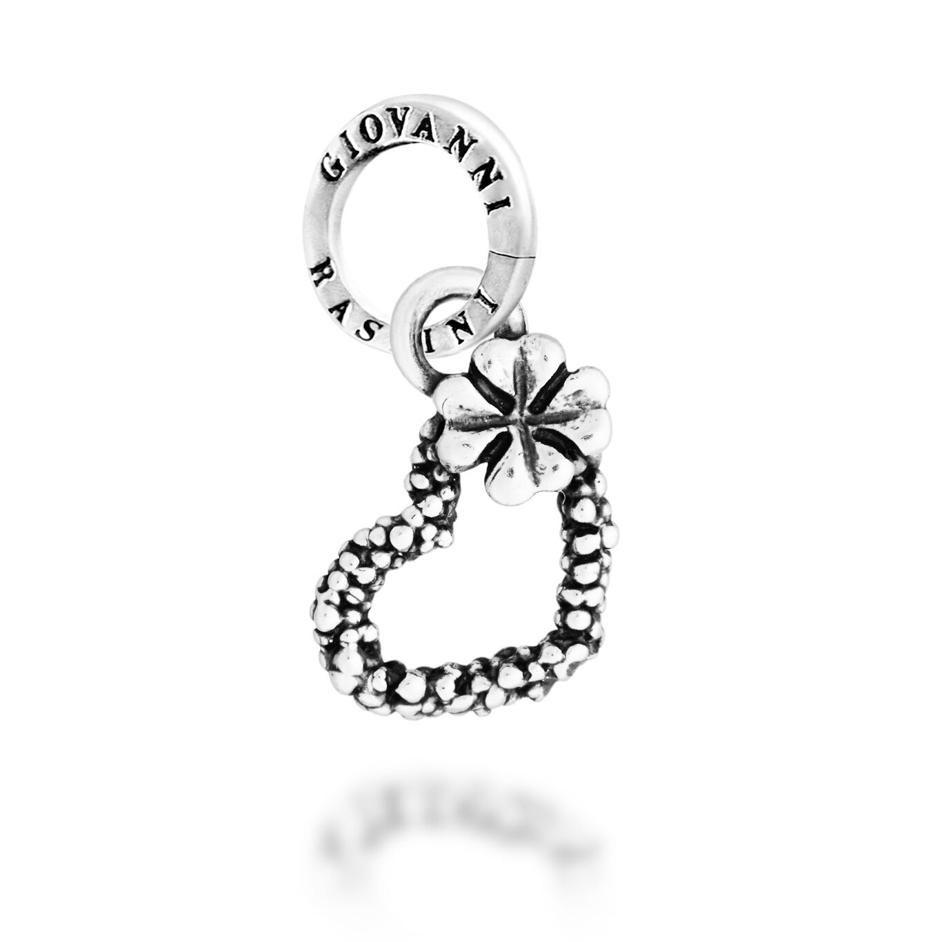 Charm Cuore Mimosa e Quadrifoglio