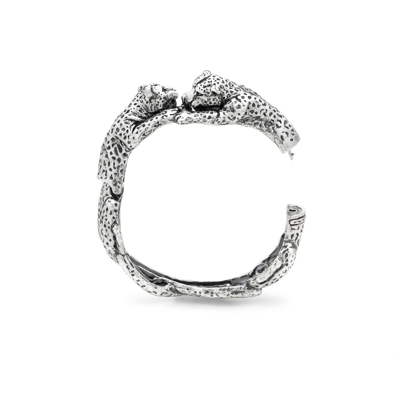 Leopards Big Bracelet, Bangle in Sterling Silver_image number 3_Giovanni Raspini