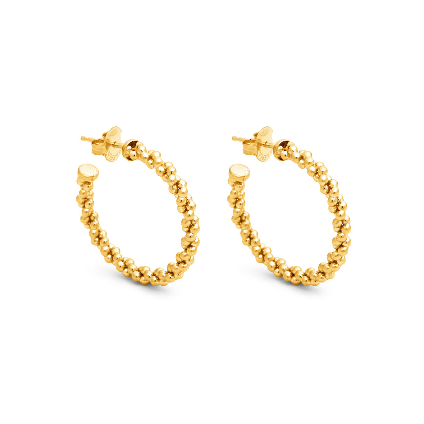 Wheat Chain Medium Hoop Earrings