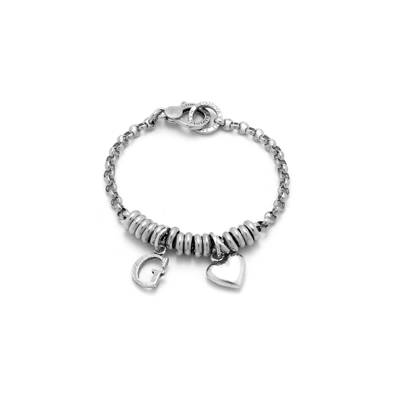 Bracciale Cuore e Lettera G, Bracciale in Argento 925_image number 0_Giovanni Raspini