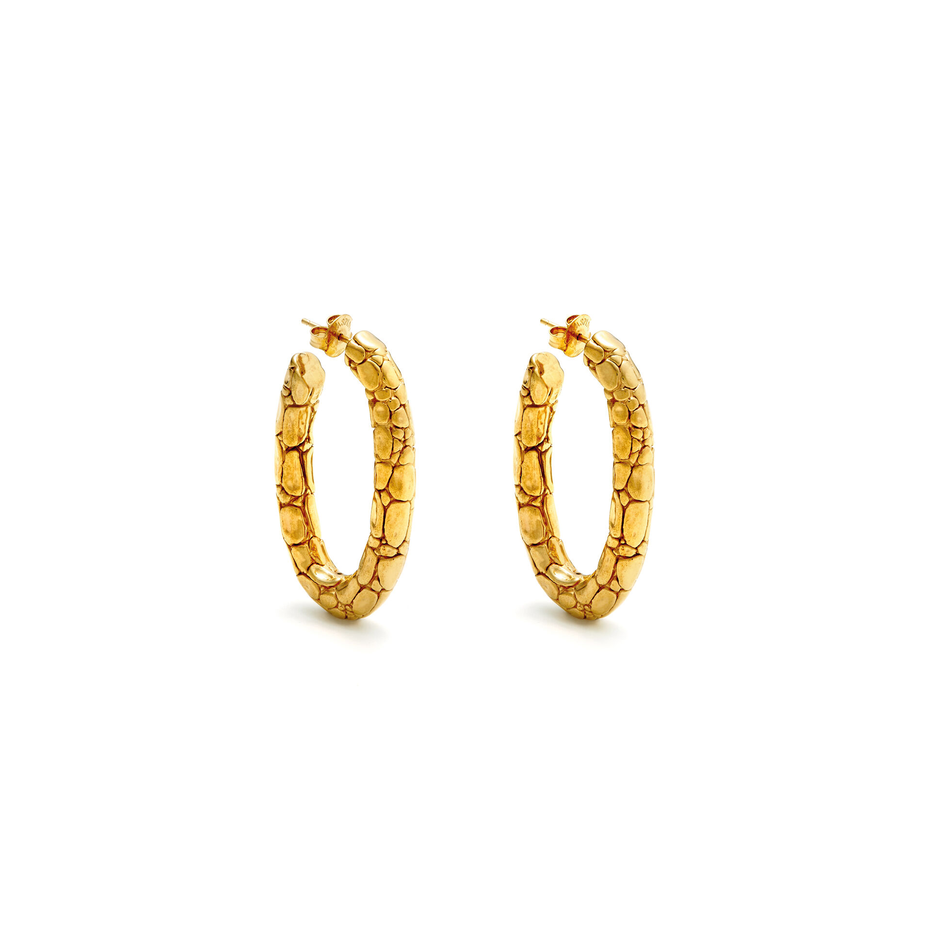 Croco Oval Big Earrings image number 0