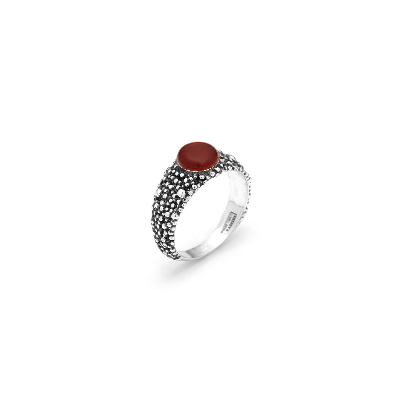 Carnelian Perlage Ring, Ring in Sterling Silver and carnelian_image number 0_Giovanni Raspini