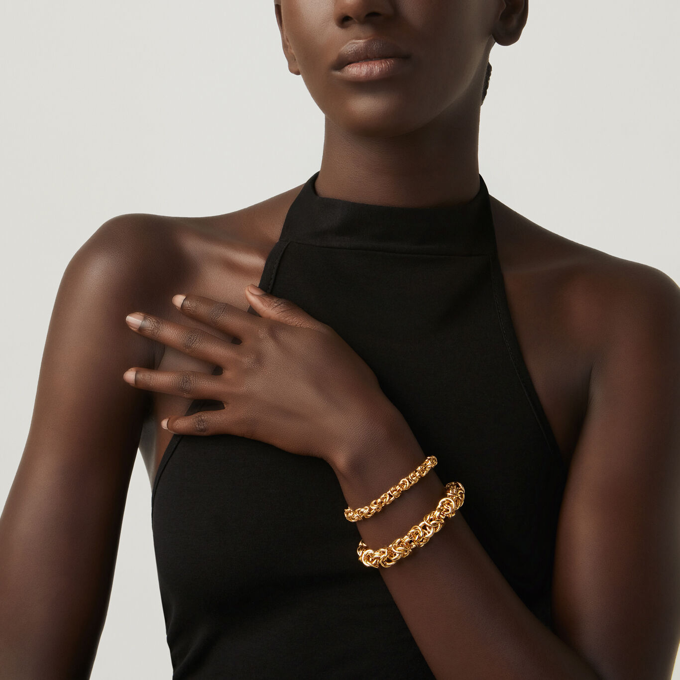 Byzantine Big Bracelet, Bracelet in 18k Gold Plated Sterling Silver_image number 2_Giovanni Raspini