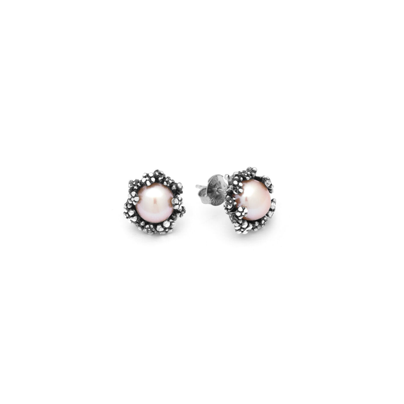 Blossom Earrings, Earrings in Sterling Silver and natural pearl_image number 2_Giovanni Raspini