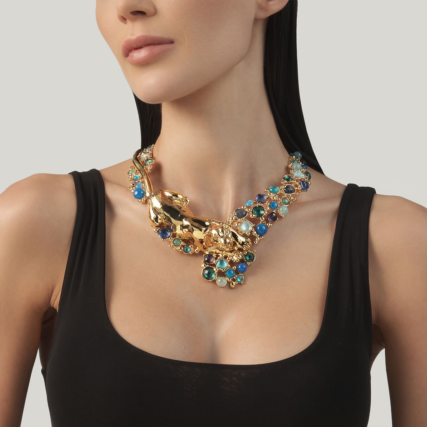 Panth&egrave;re Mirage Bleu Necklace