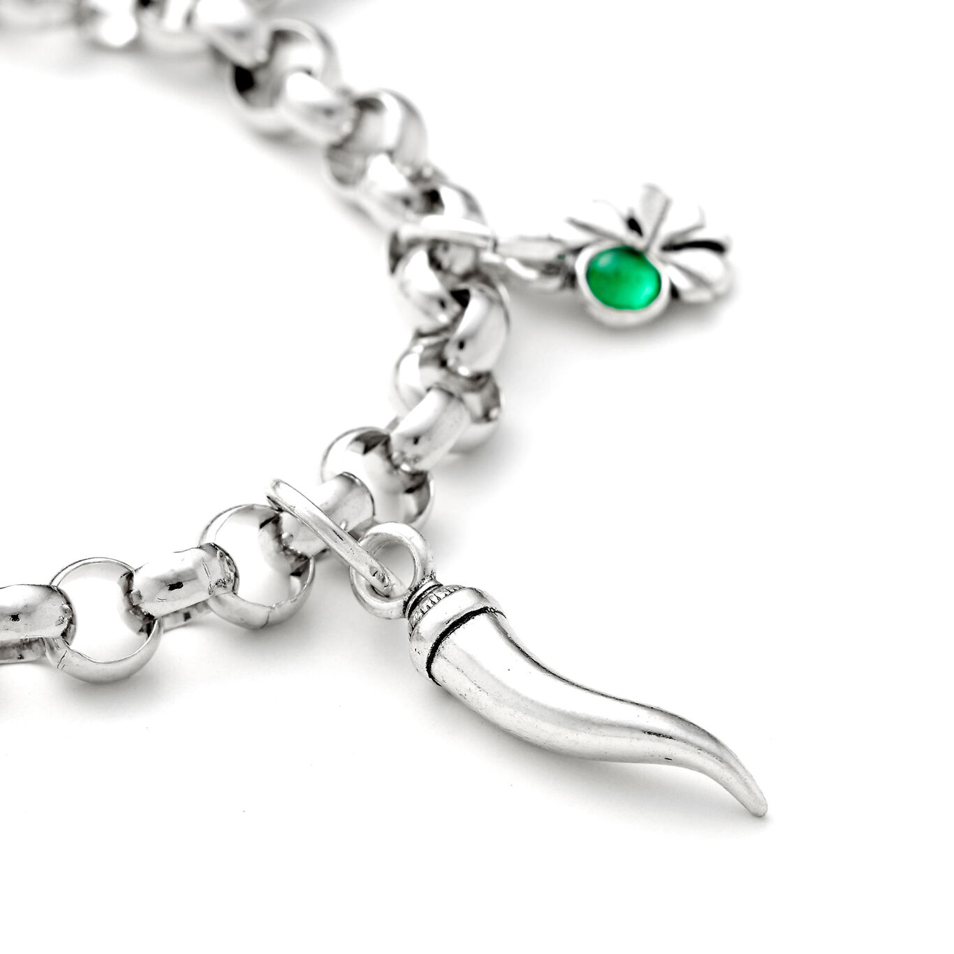 Small Horn Charm, Charm in Sterling Silver_image number 2_Giovanni Raspini