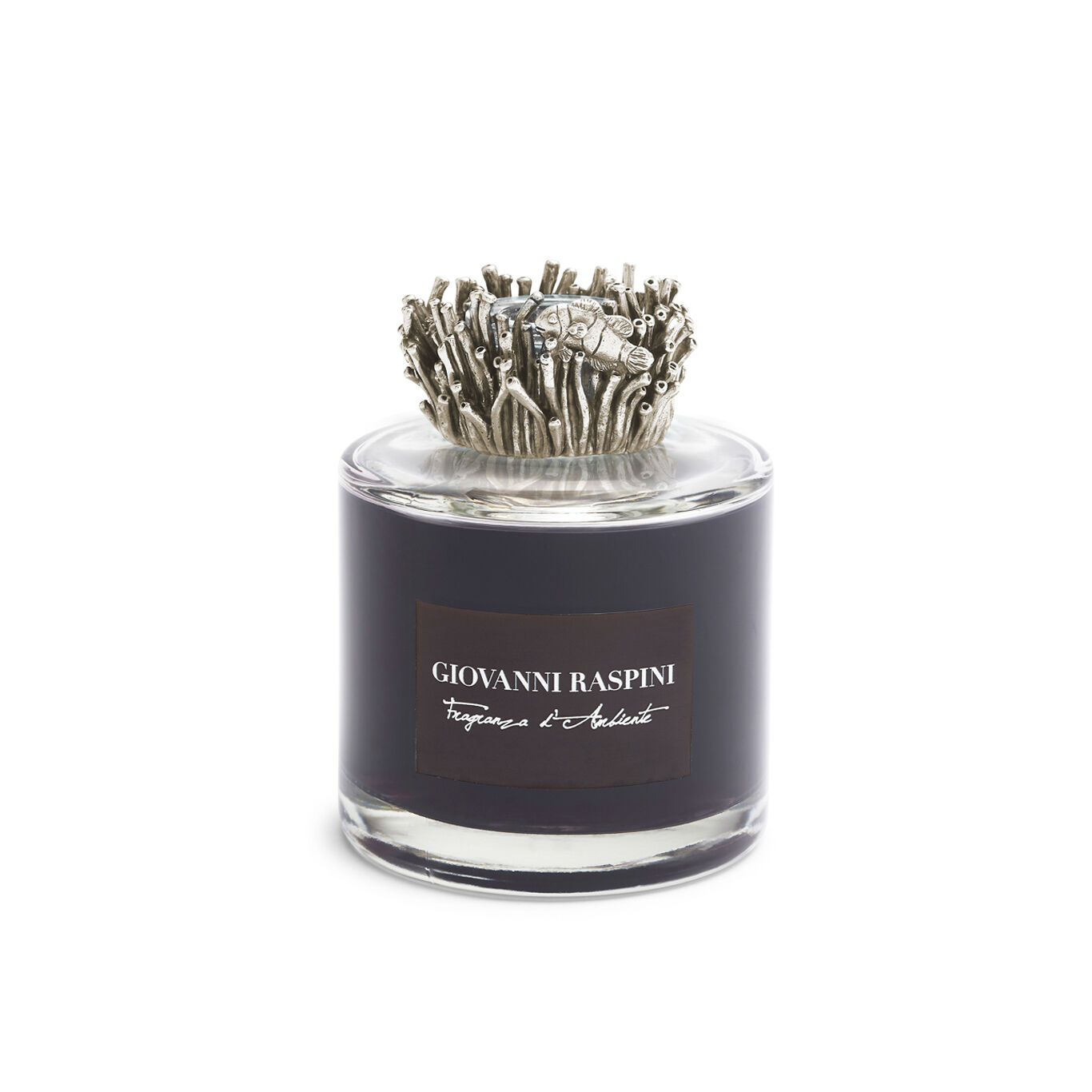 Diffusor Anemone, Raumduft Nero Divino mit dekor aus bronzobianco_image number 0_Giovanni Raspini