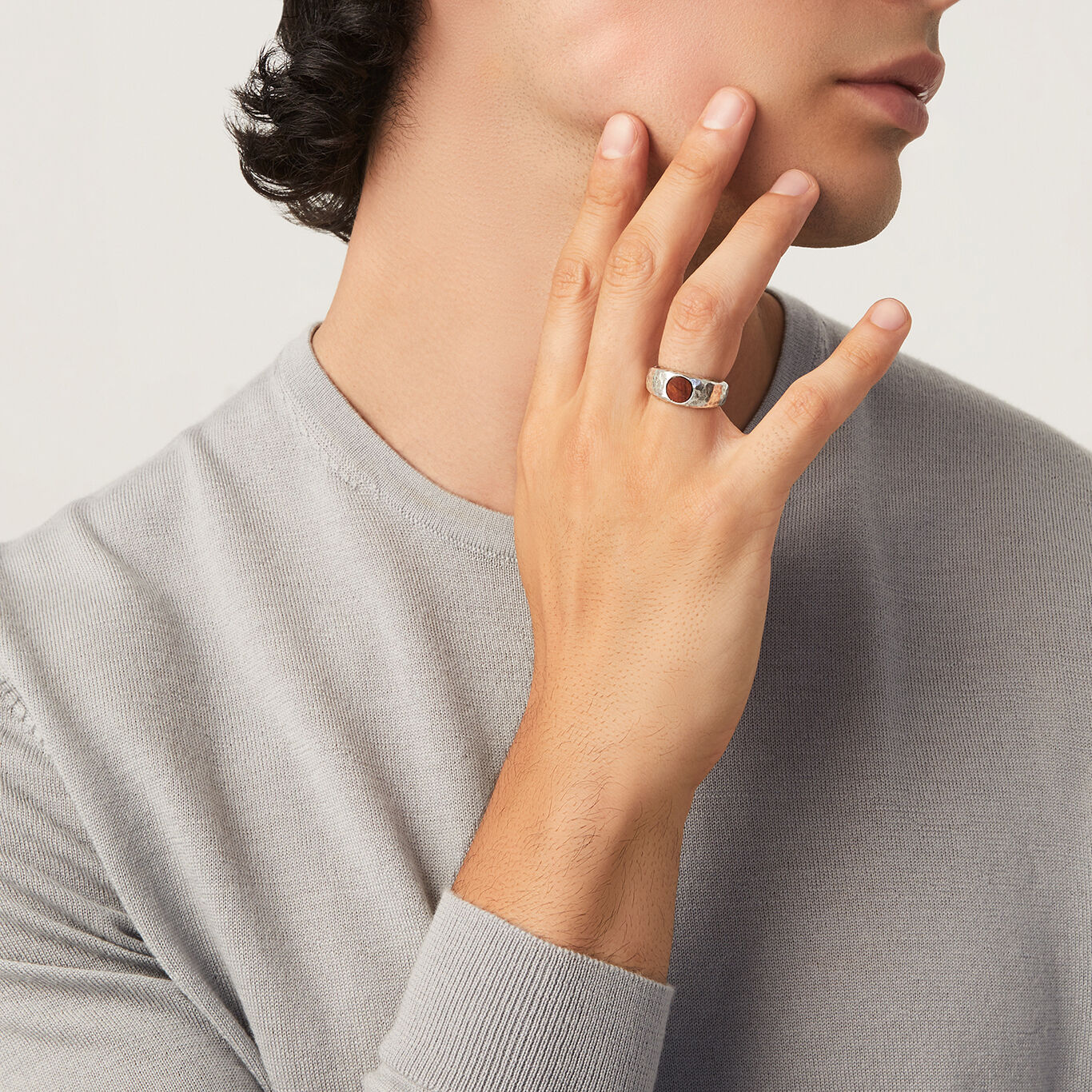 Anello Martellato Occhio Di Toro