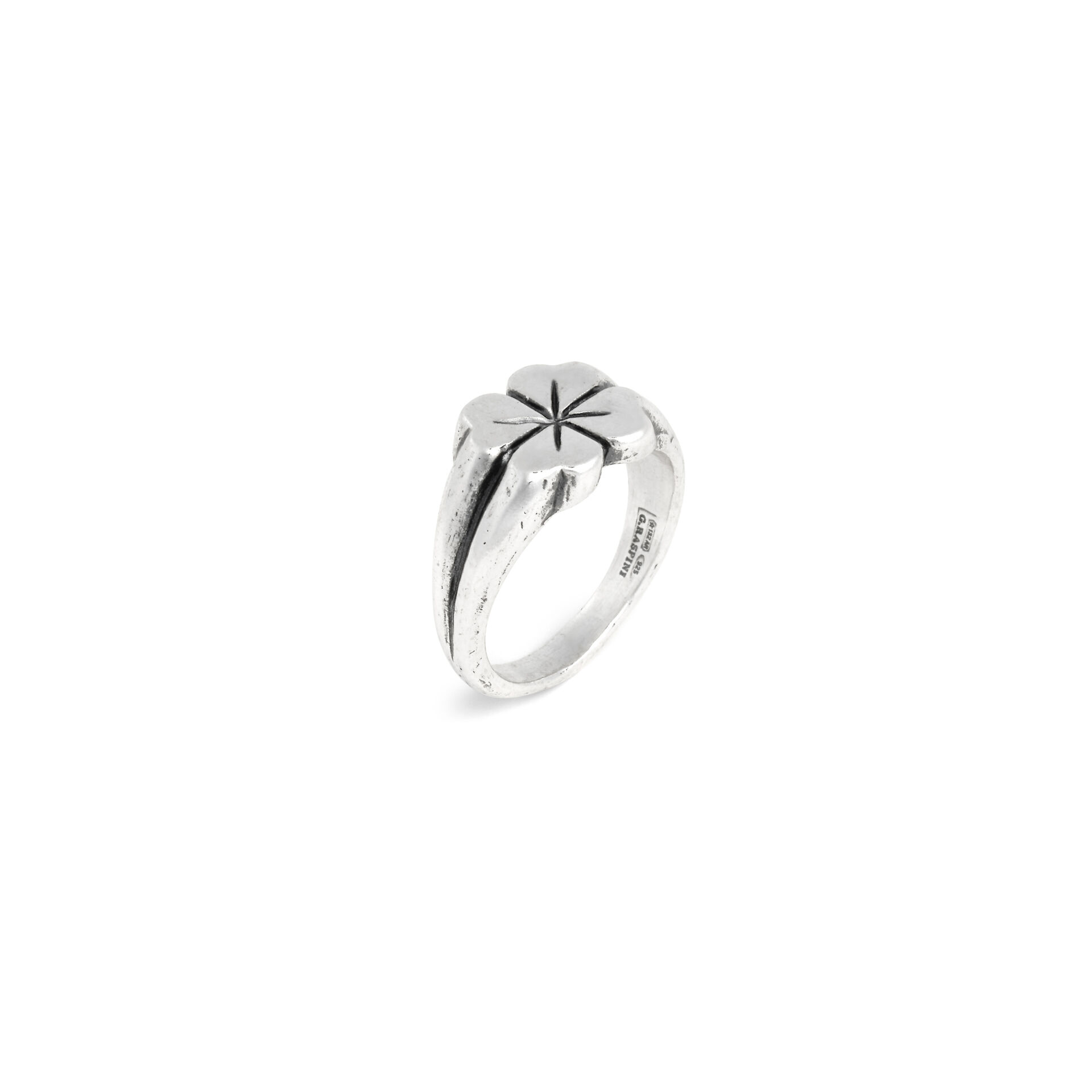 Anillo Para El Me&ntilde;ique Tr&eacute;bol De Cuatro Hojas image number 0