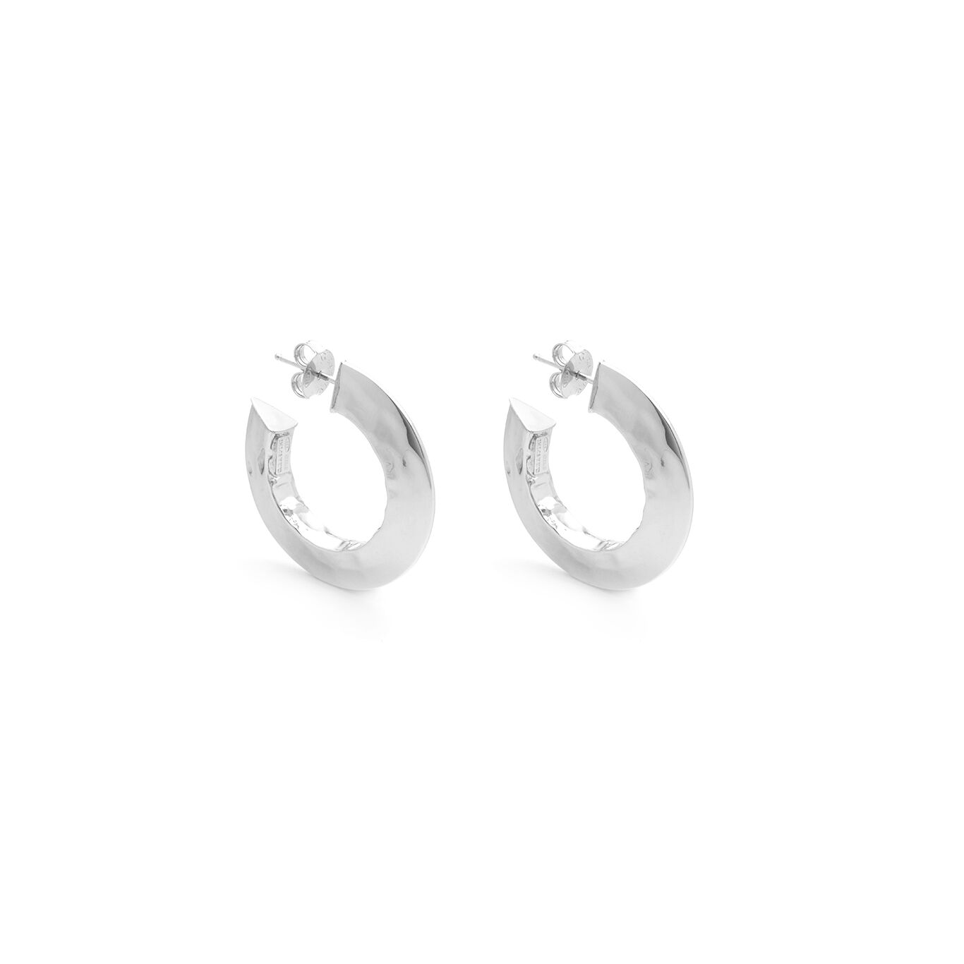 Blade Small Earrings, Hoop Earrings in Sterling Silver_image number 0_Giovanni Raspini