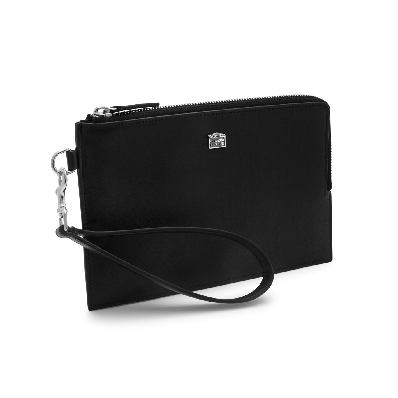 Pouch Pelle Liscia, Pouch in pelle e decoro iconico in Argento 925_image number 2_Giovanni Raspini