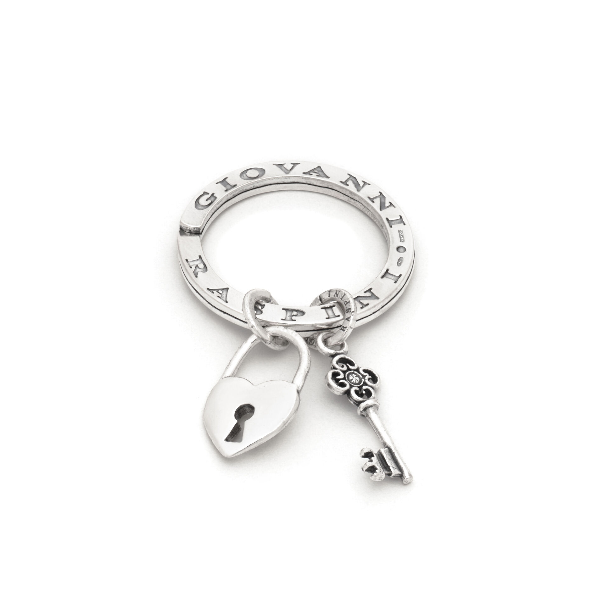 Padlock and key key ring image number 0