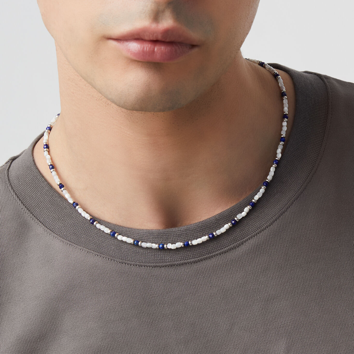 Mother Of Pearl Beat Necklace