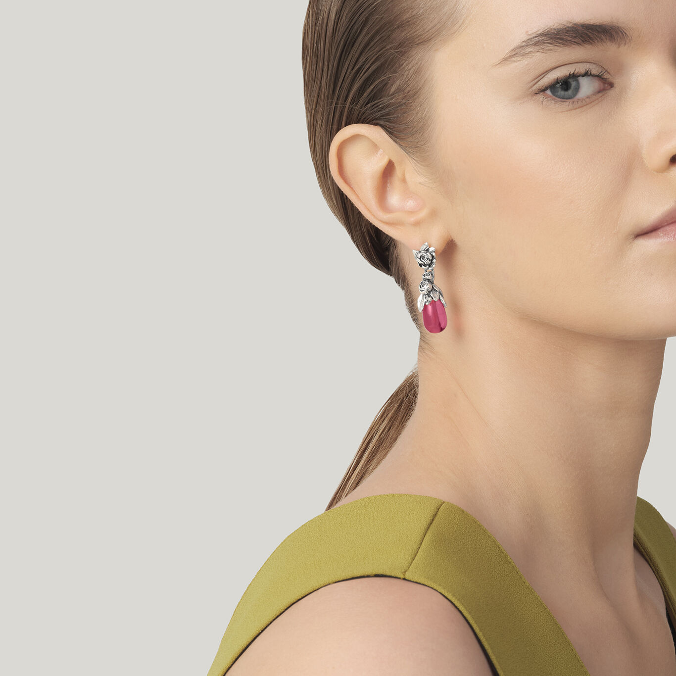Boucles D'Oreilles Goutte Pivoines