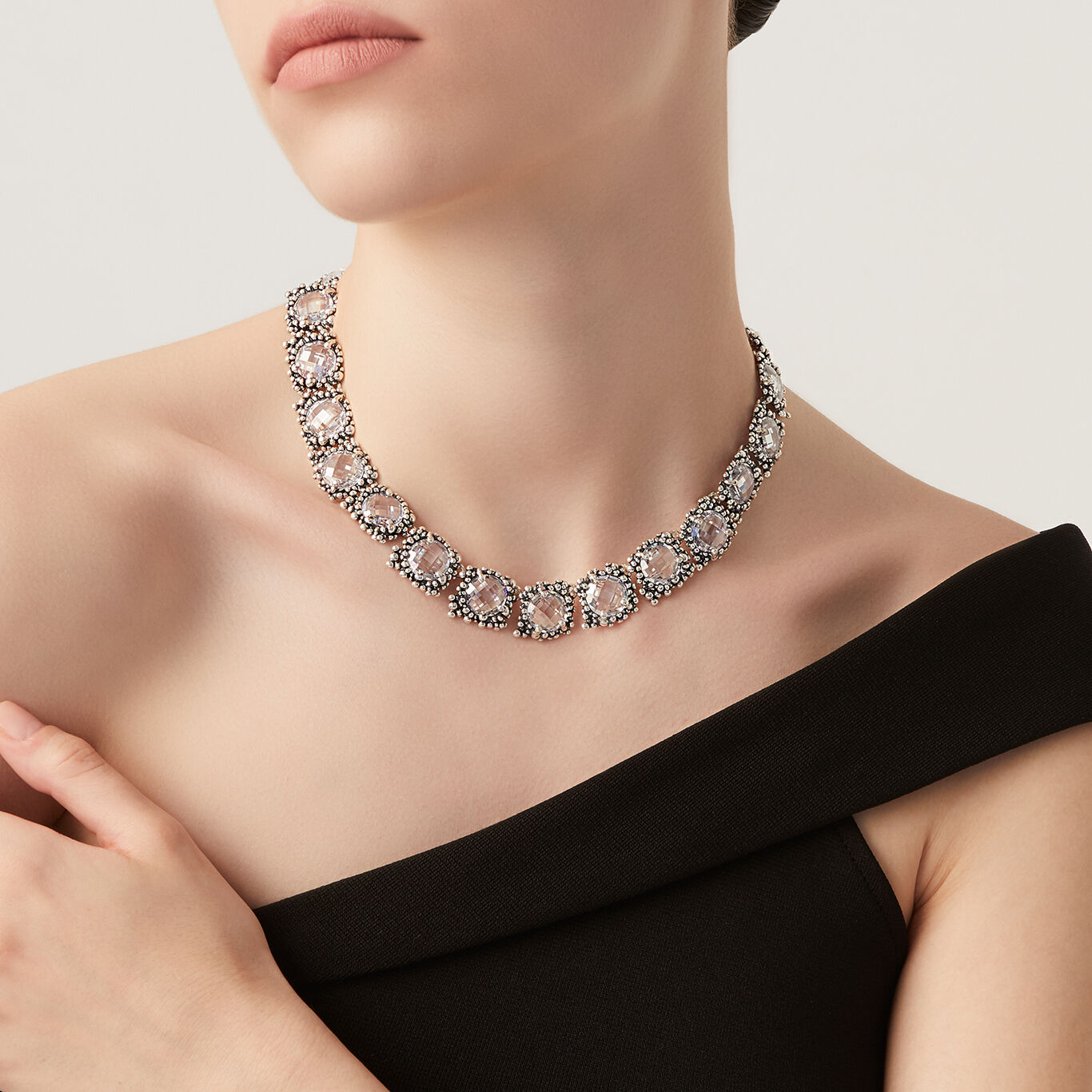 Collana Shine Grande, Collana in Argento 925 e zirconi_image number 1_Giovanni Raspini