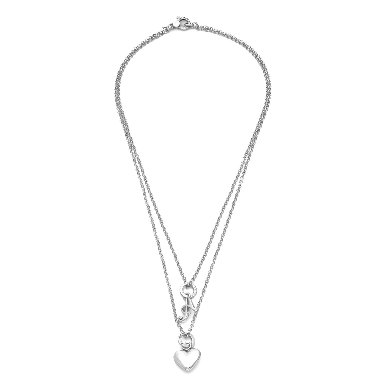 Collar Coraz&oacute;n y Letras A, Collar de Plata 925_image number 1_Giovanni Raspini