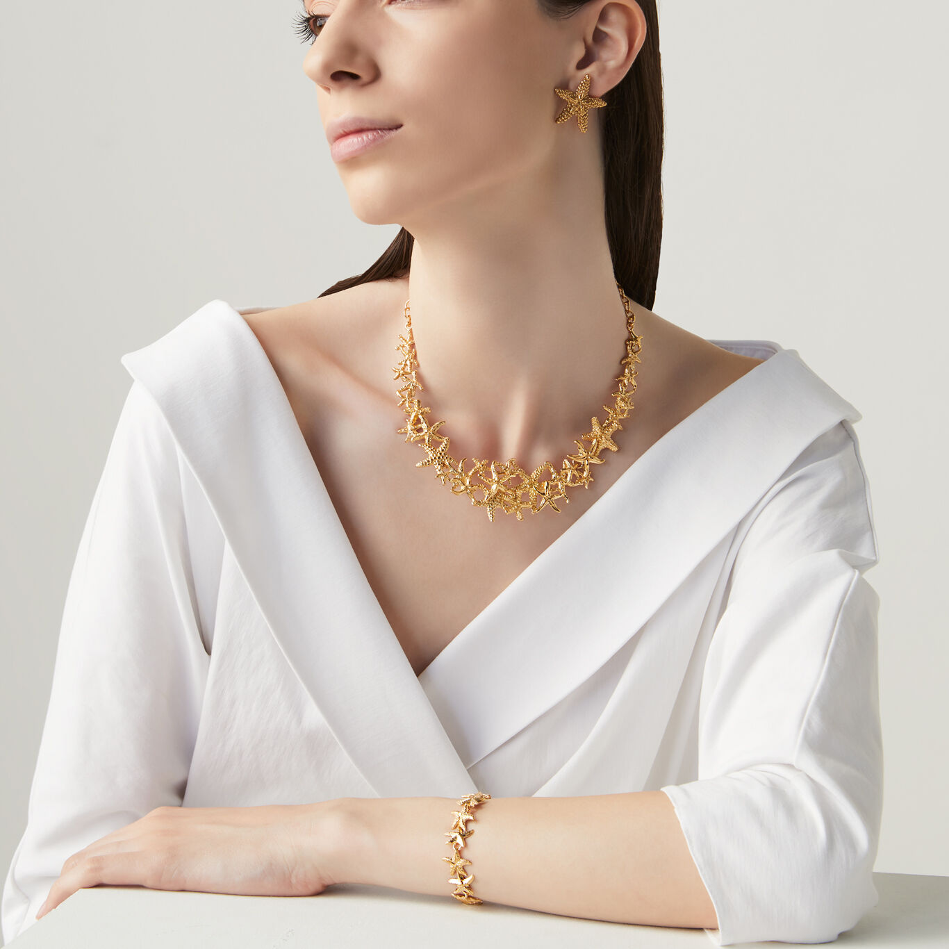 Starfish Earrings, Earrings in gold-plated Sterling Silver_image number 2_Giovanni Raspini