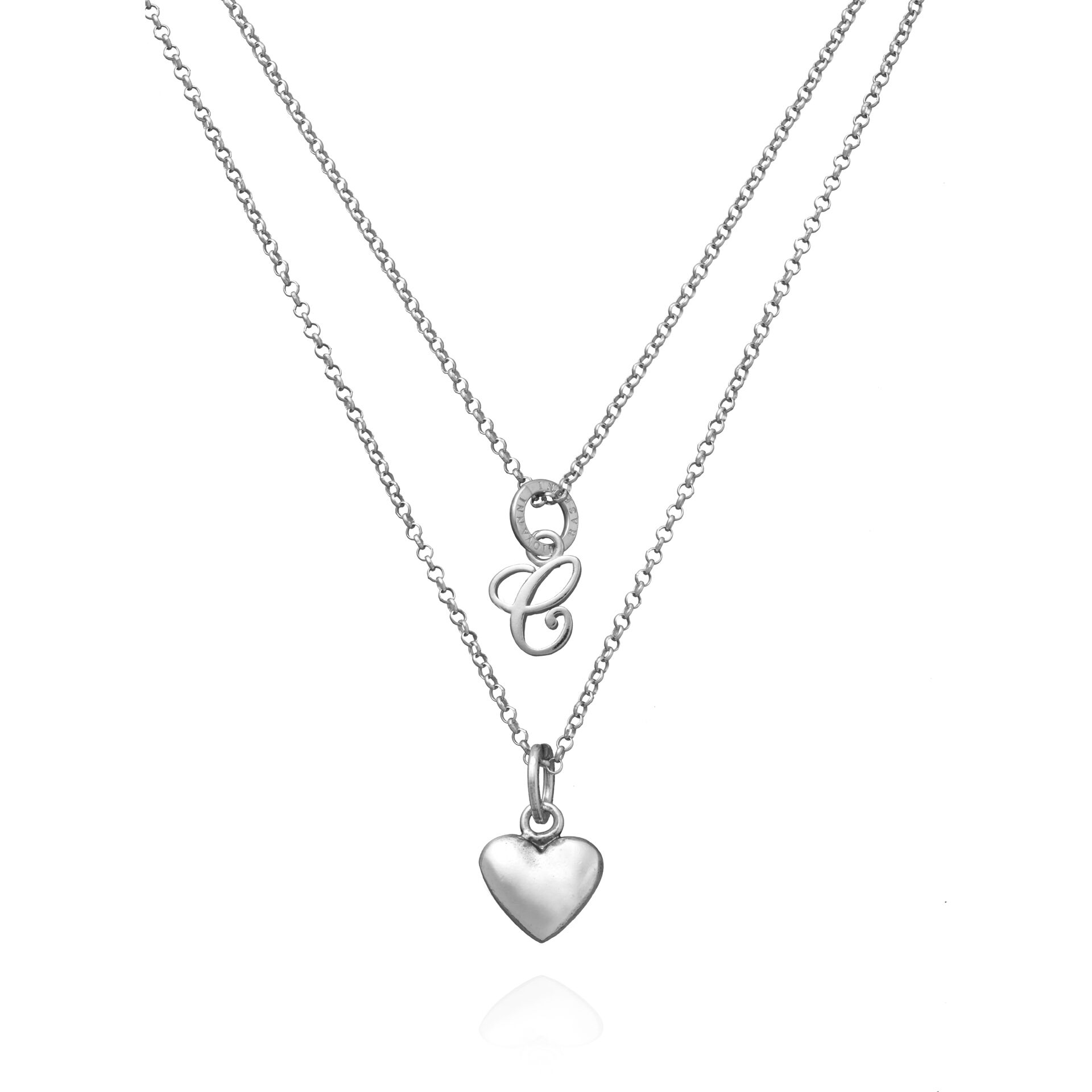 Heart and Letter Necklace C image number 0