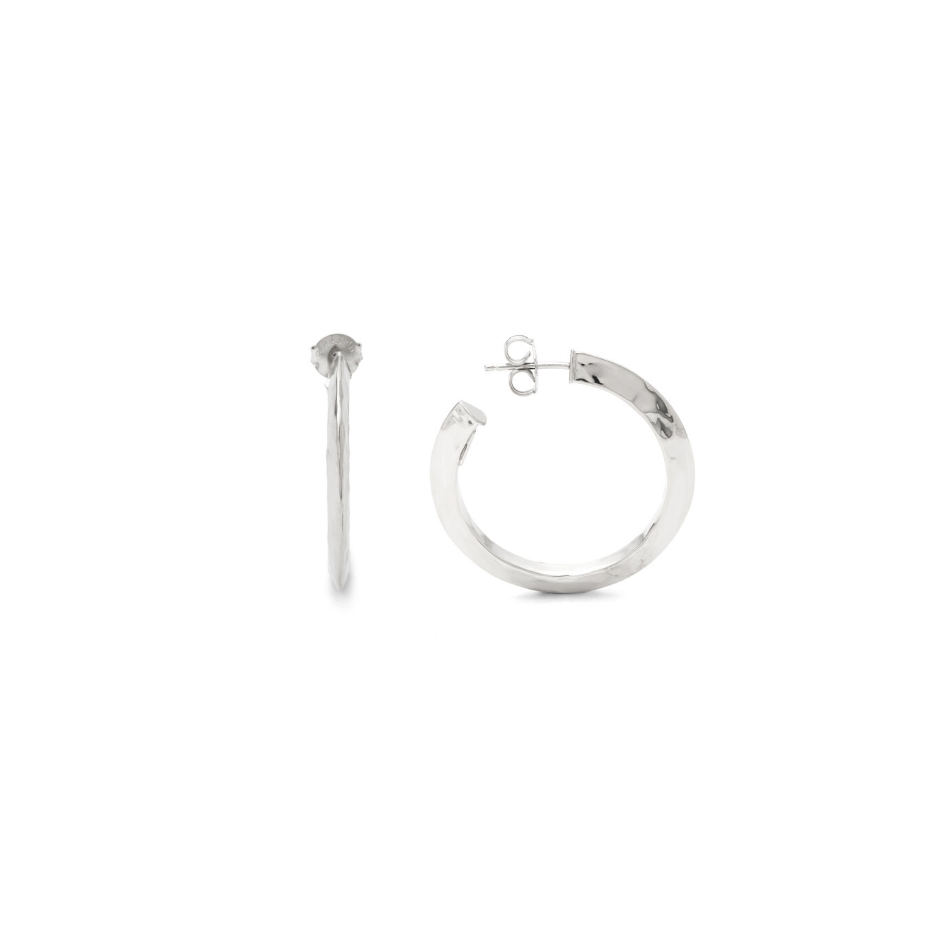 Blade Light Earrings, Hoop Earrings in Sterling Silver_image number 2_Giovanni Raspini