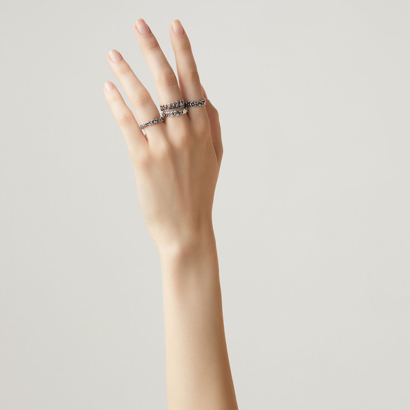 Bague Perlage, mini mod&egrave;le, Bague en argent massif_image number 2_Giovanni Raspini