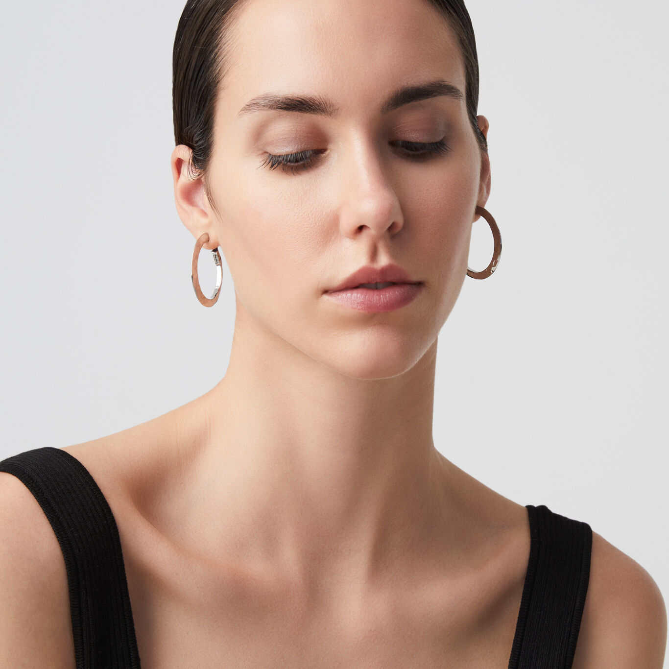 Boucles D’Oreilles Blade Light, Créoles en argent massif_image number 1_Giovanni Raspini