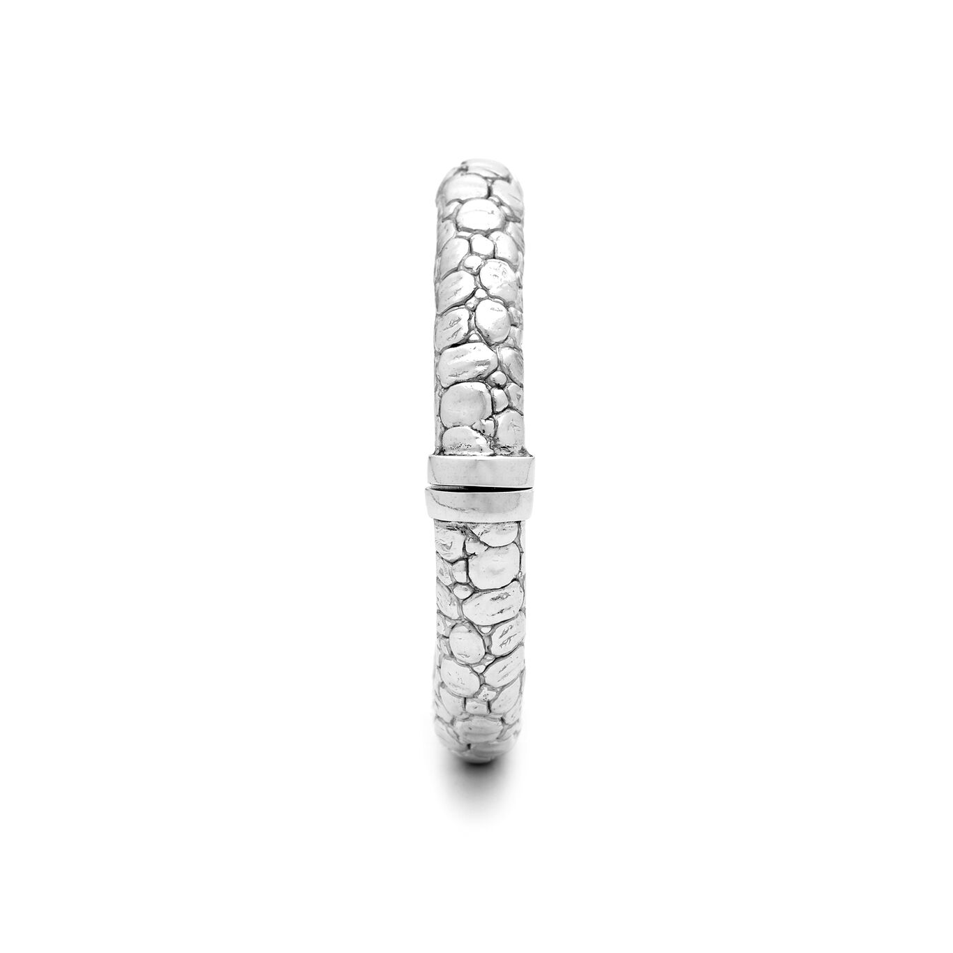 Croco Small Bangle, Bangle in Sterling Silver_image number 5_Giovanni Raspini