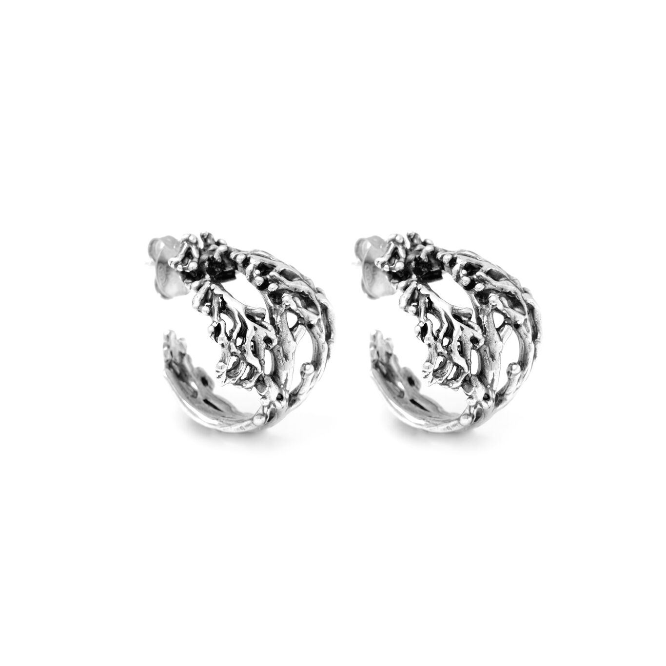 Coral Hoop Earrings
