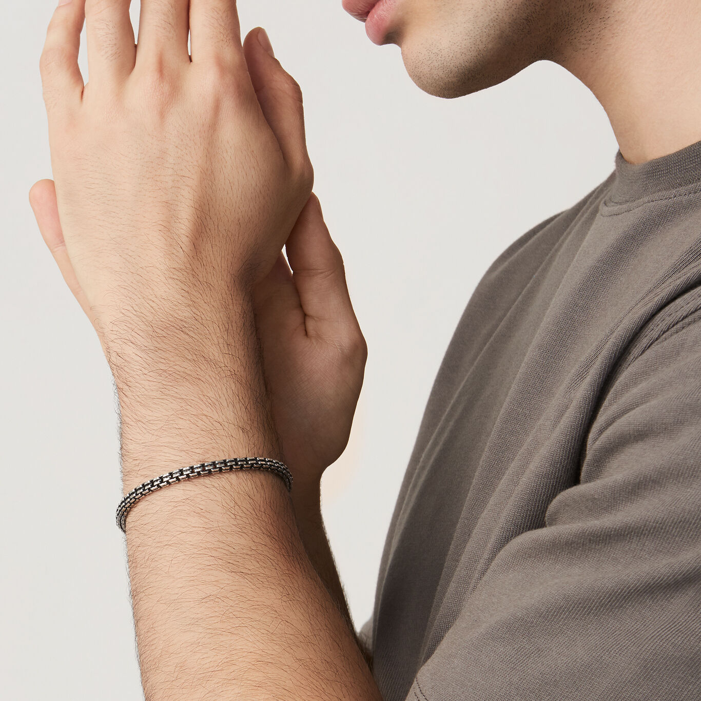 Bracelet Maille Carr&eacute;e