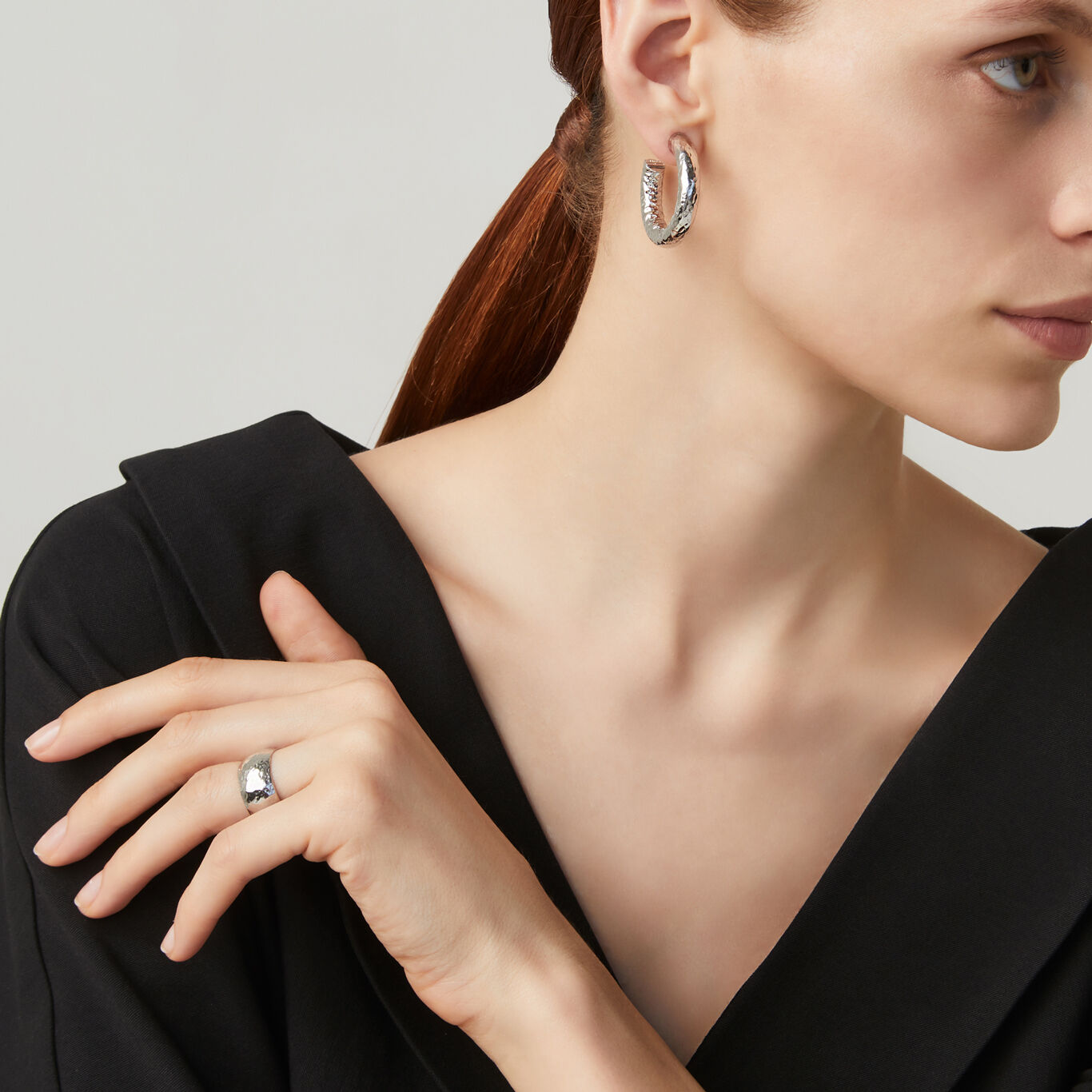 Rock Ring, Ring in Sterling Silver_image number 2_Giovanni Raspini