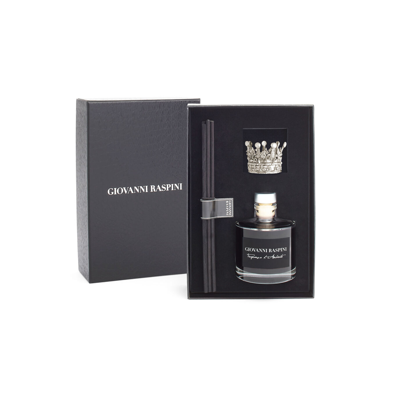 Diffuseur Couronne, Parfum d&rsquo;int&eacute;rieur Nero Divino avec d&eacute;coration en bronzobianco_image number 3_Giovanni Raspini