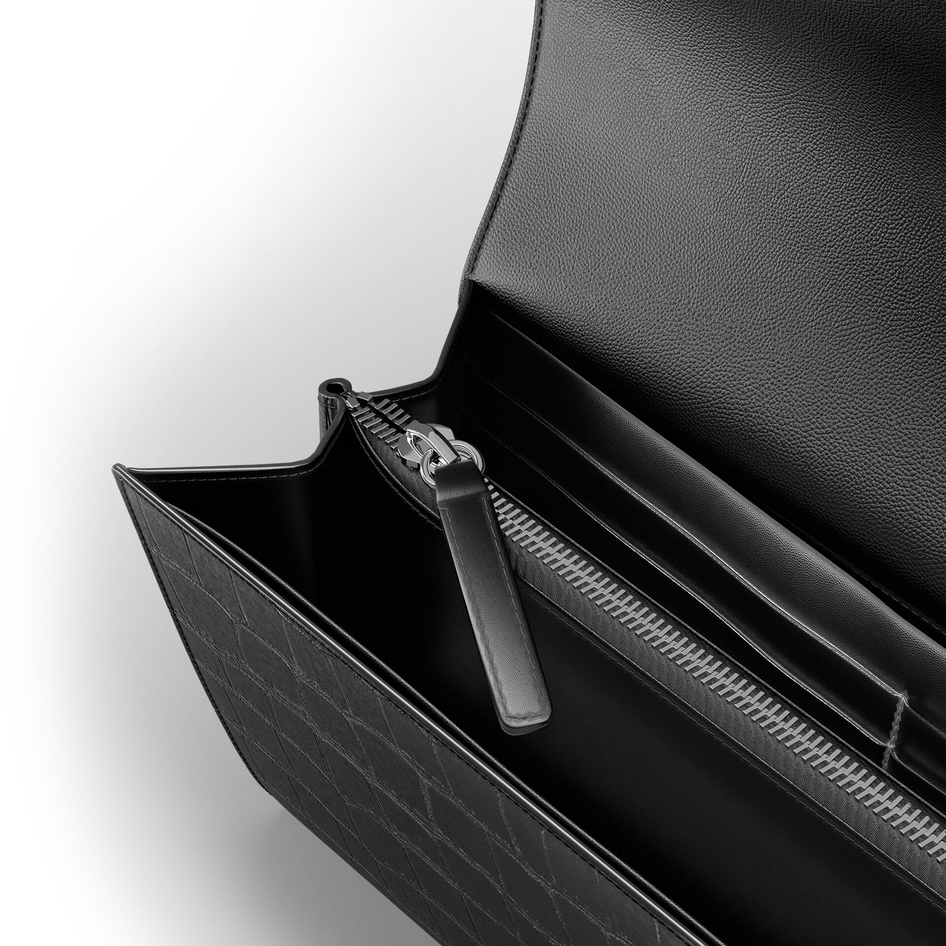 Black Croco Leather Jungle Continental Wallet image number 5