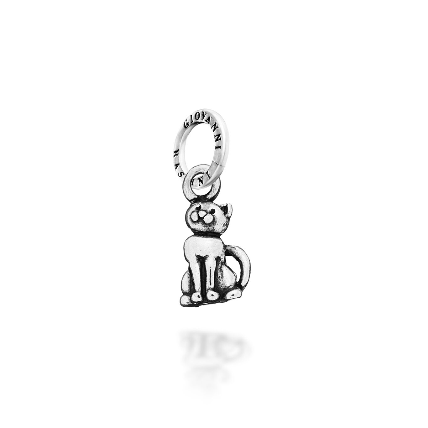Min&ugrave; Cat Charm, Charm in Sterling Silver_image number 0_Giovanni Raspini