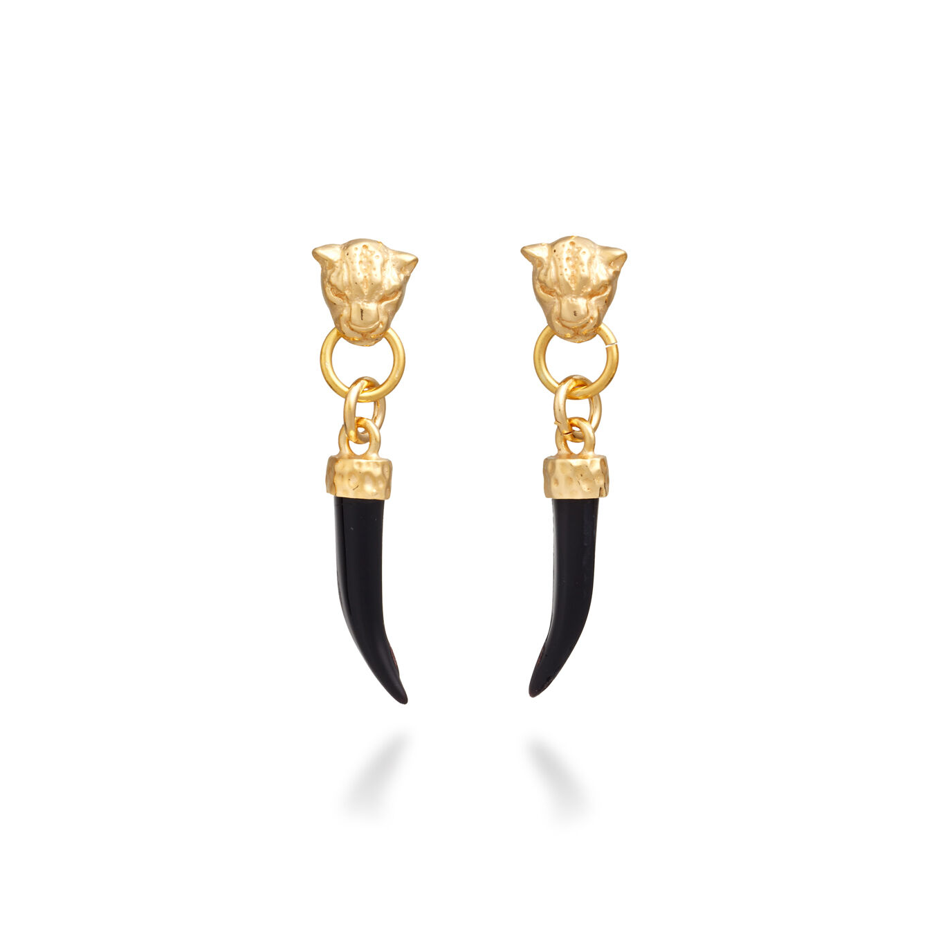 Leopard And Black Fang Earrings