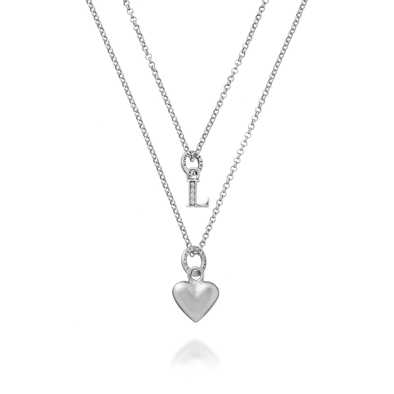 Love and Crystal Necklace, Necklace in Sterling Silver and zircons_image number 0_Giovanni Raspini