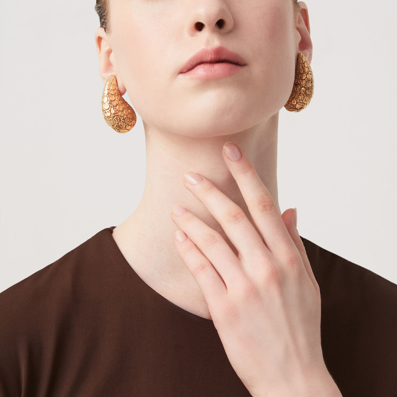 Croco Droplet Earrings