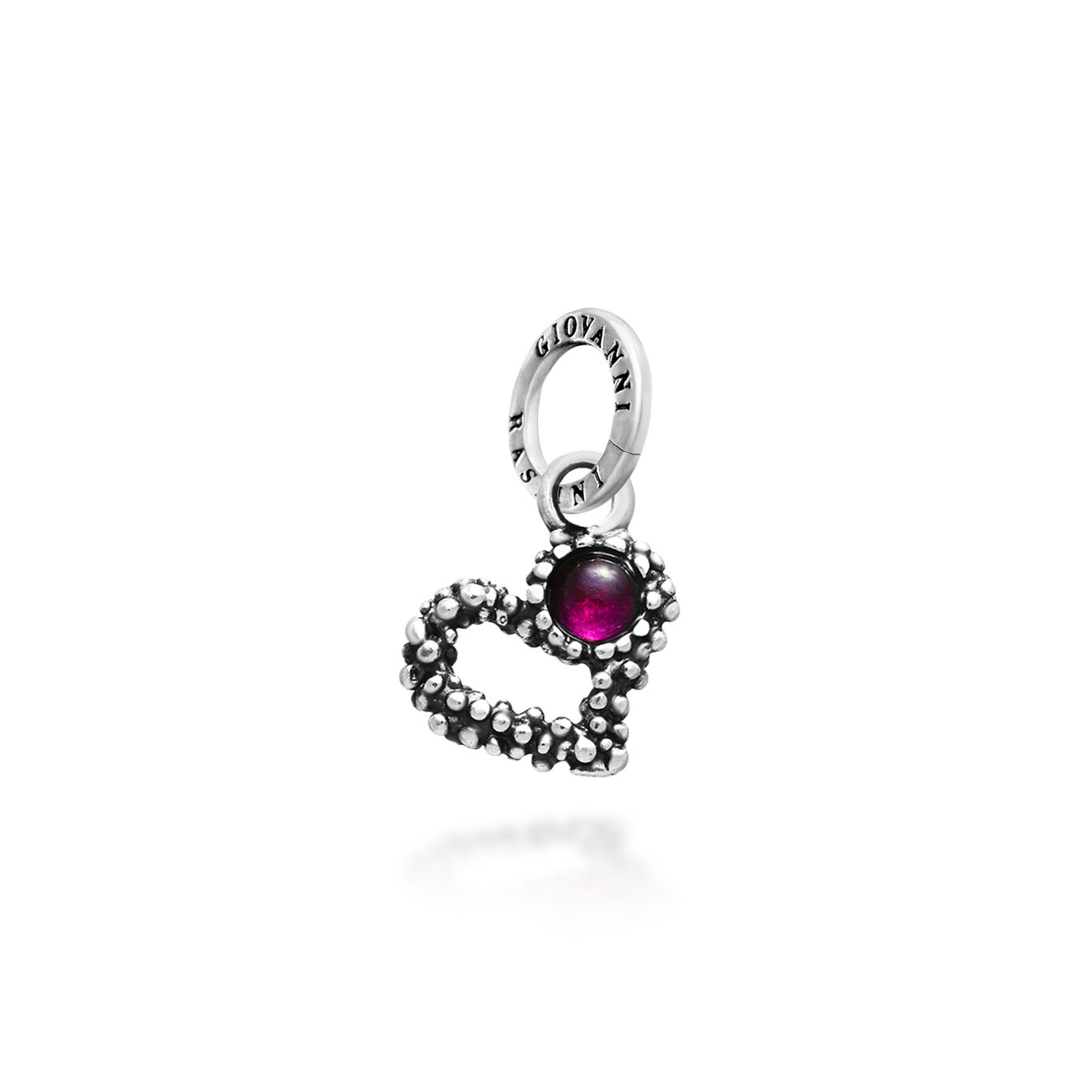Heart Color Charm, Charm in Sterling Silver and siamite_image number 0_Giovanni Raspini