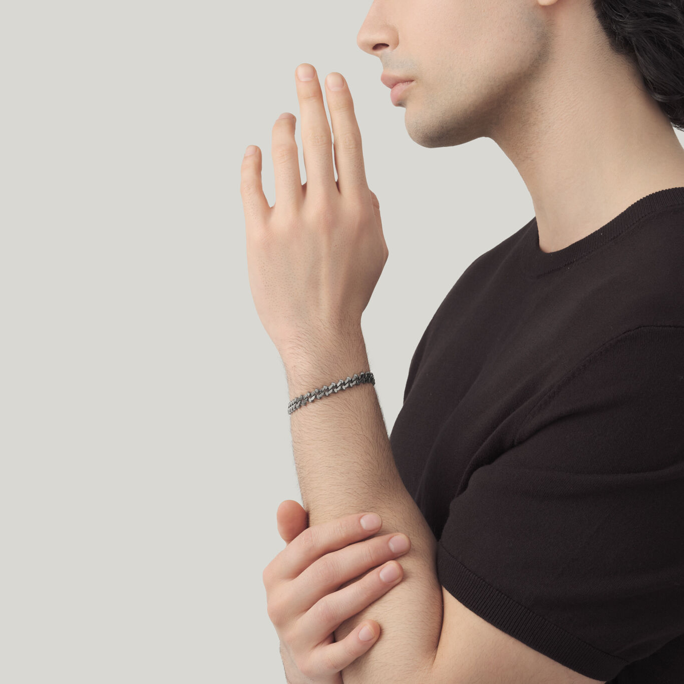 Bracciale Maglia Crab Black