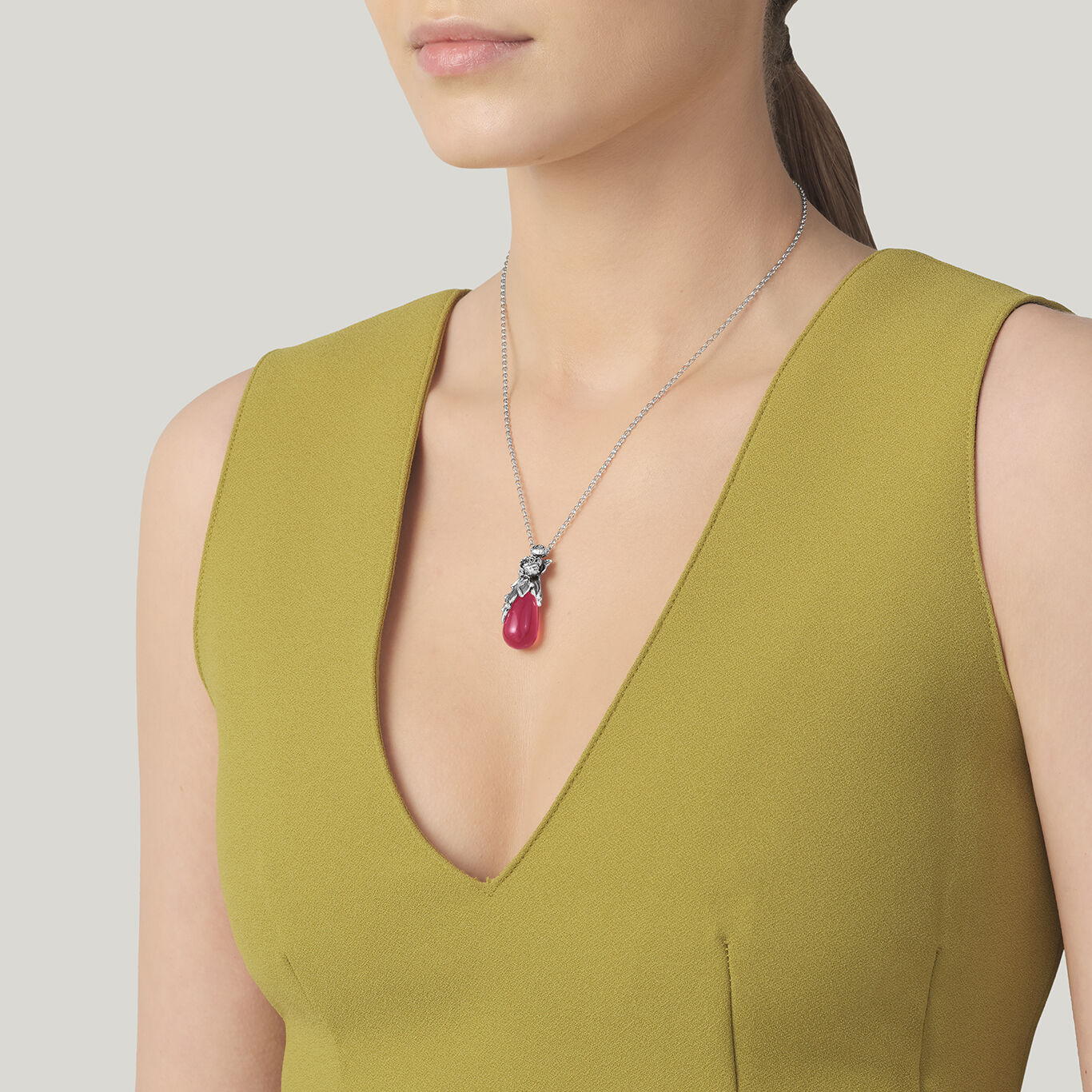 Peony Drop Pendant