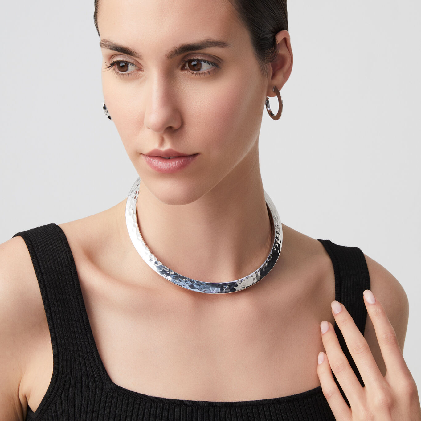 Blade Medium Necklace, Necklace in Sterling Silver_image number 2_Giovanni Raspini