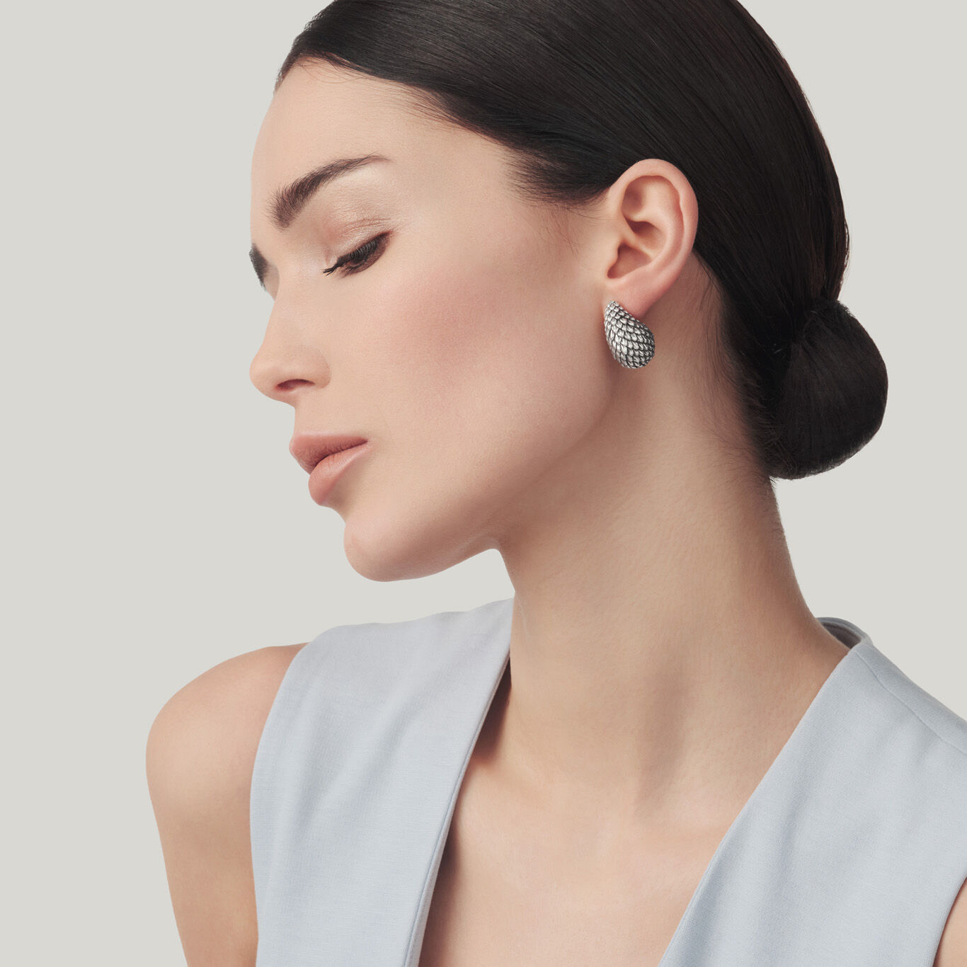 Snake Droplet Small Earrings, Earrings in Sterling Silver_image number 1_Giovanni Raspini