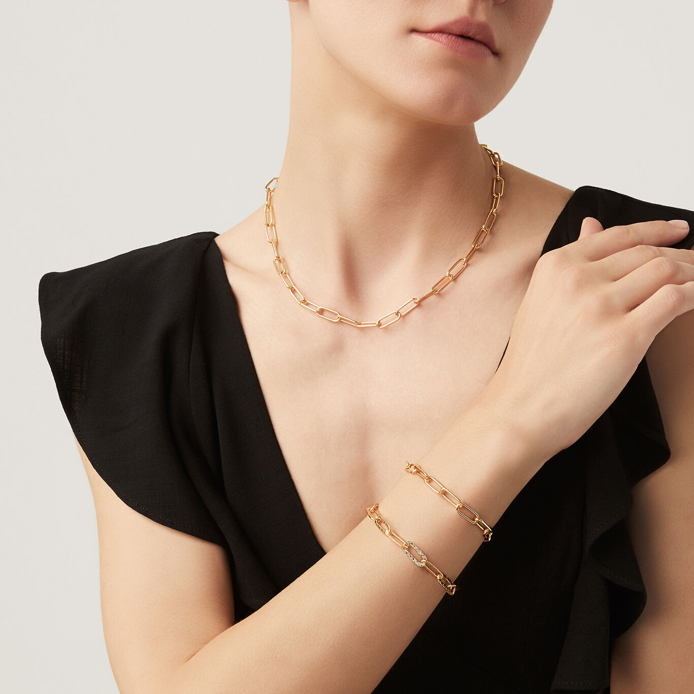 Collier Joyeux, Collier en argent massif plaqu&eacute; or 18k_image number 2_Giovanni Raspini