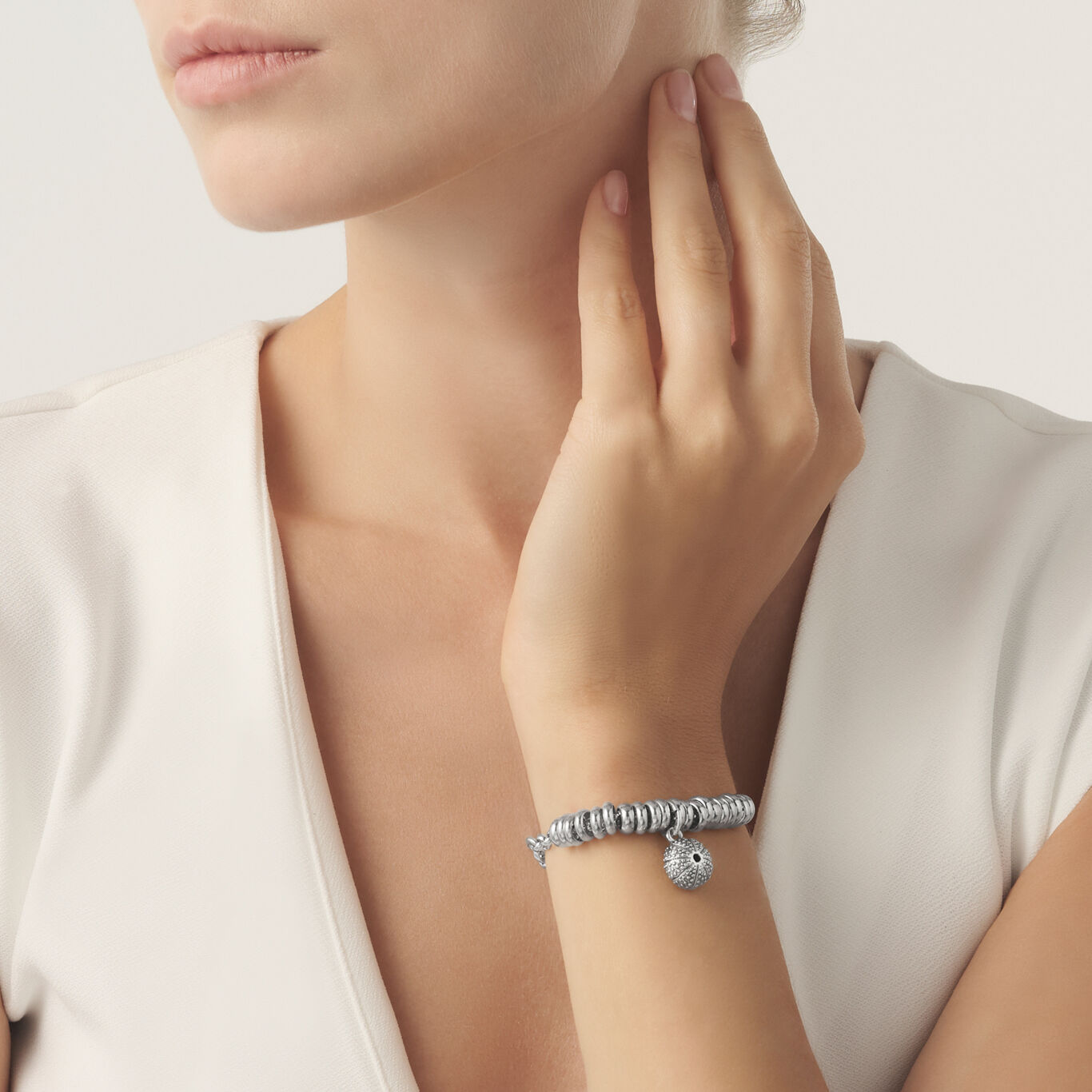 Sea Urchin Charm, Charm in Sterling Silver_image number 1_Giovanni Raspini