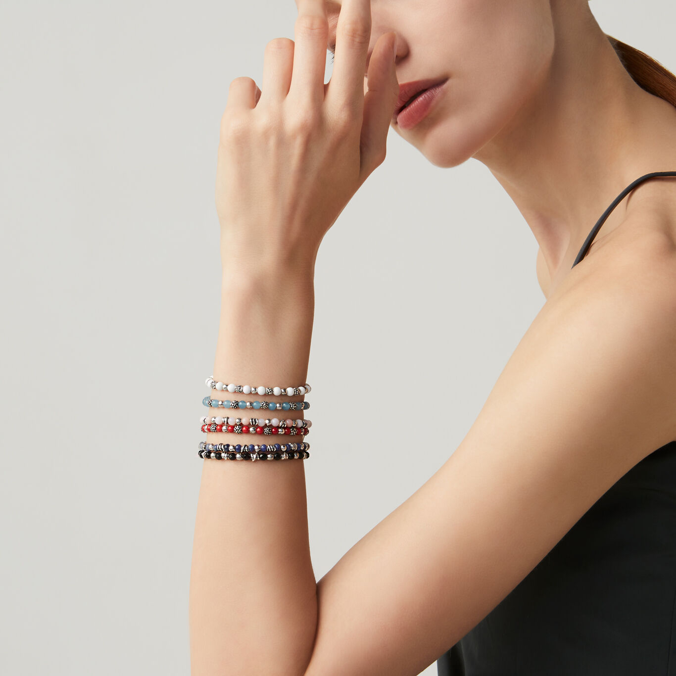 Bracciale Rio Coral, Bracciale in Argento 925 e coral bambù_image number 2_Giovanni Raspini