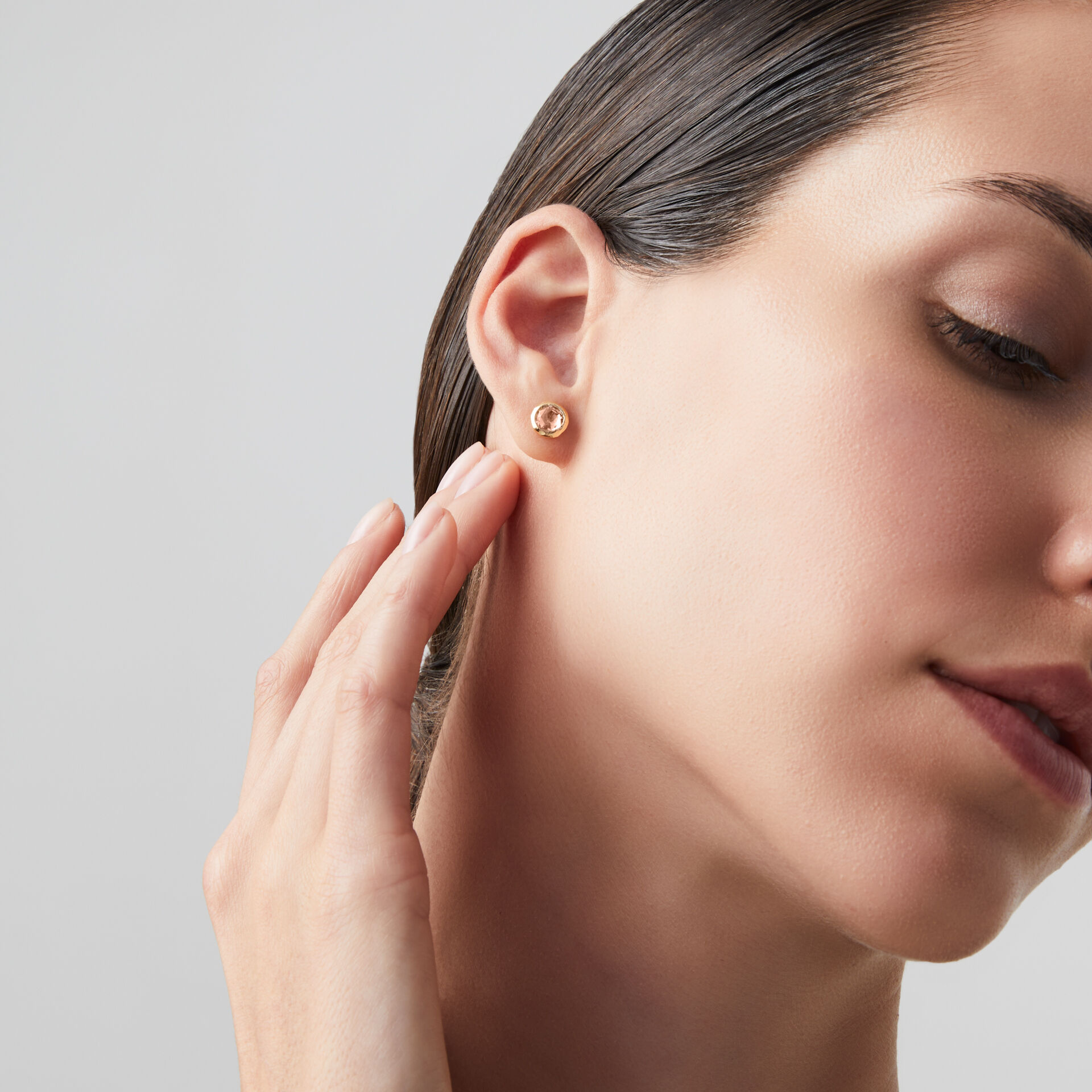 Powder Blush Small Loop Earrings image number 1