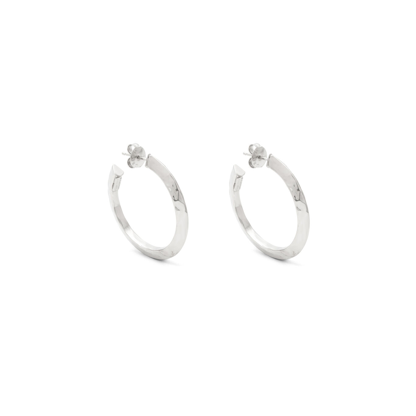 Blade Light Earrings, Hoop Earrings in Sterling Silver_image number 0_Giovanni Raspini