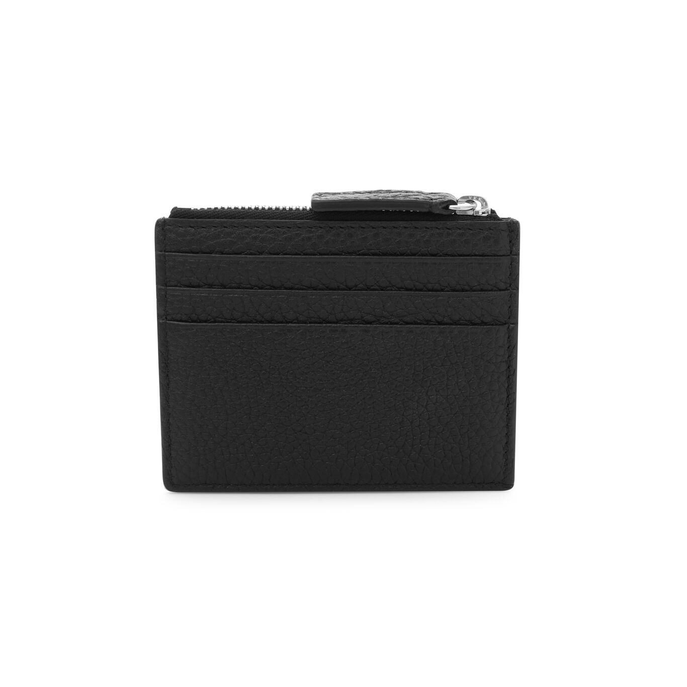 Embossed Leather Card Holder with zip closure
