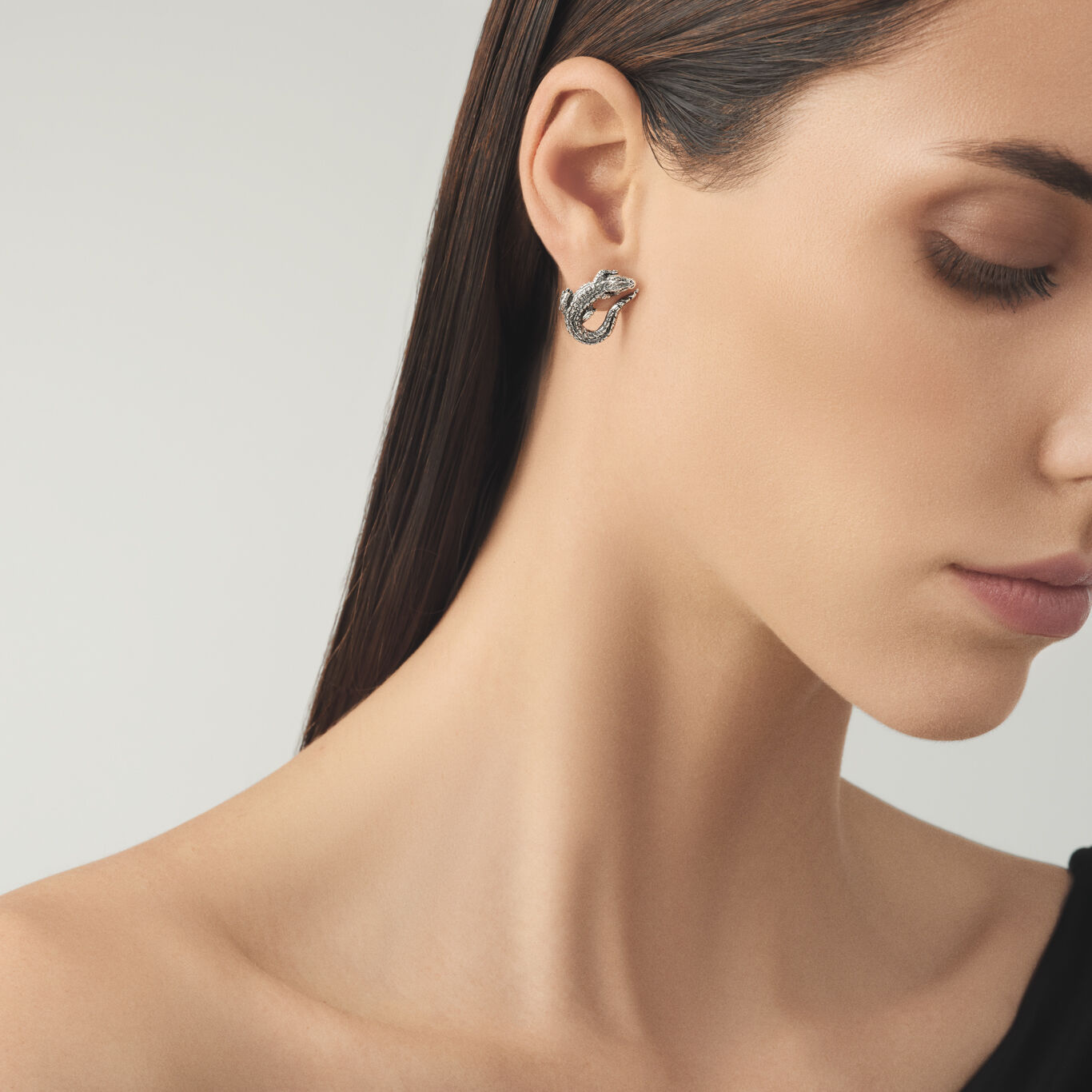 Boucles D’Oreilles Boutons Crocodile