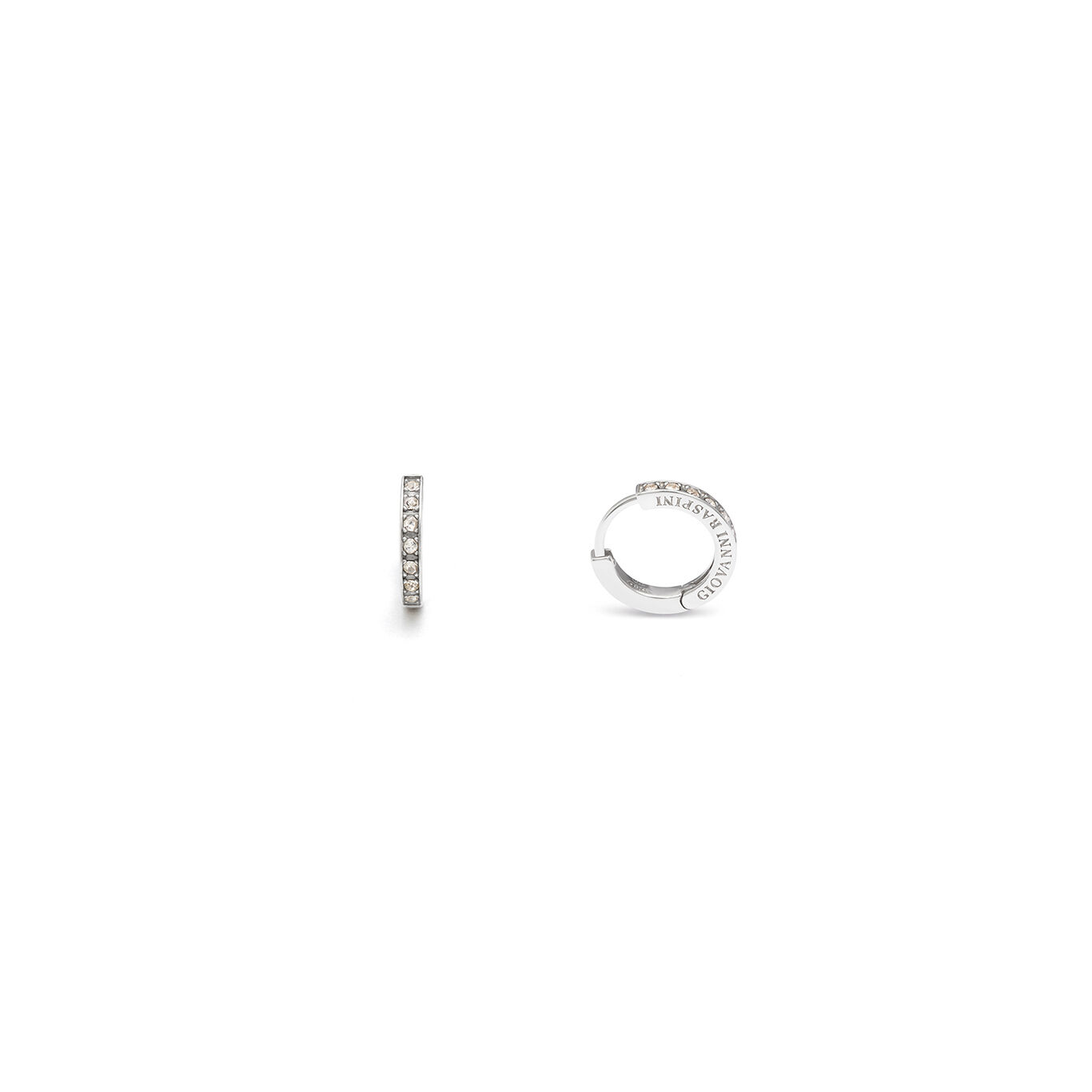 Pendientes Huggie Cristal Peque&ntilde;os, Aros de Plata 925 y circones_image number 2_Giovanni Raspini
