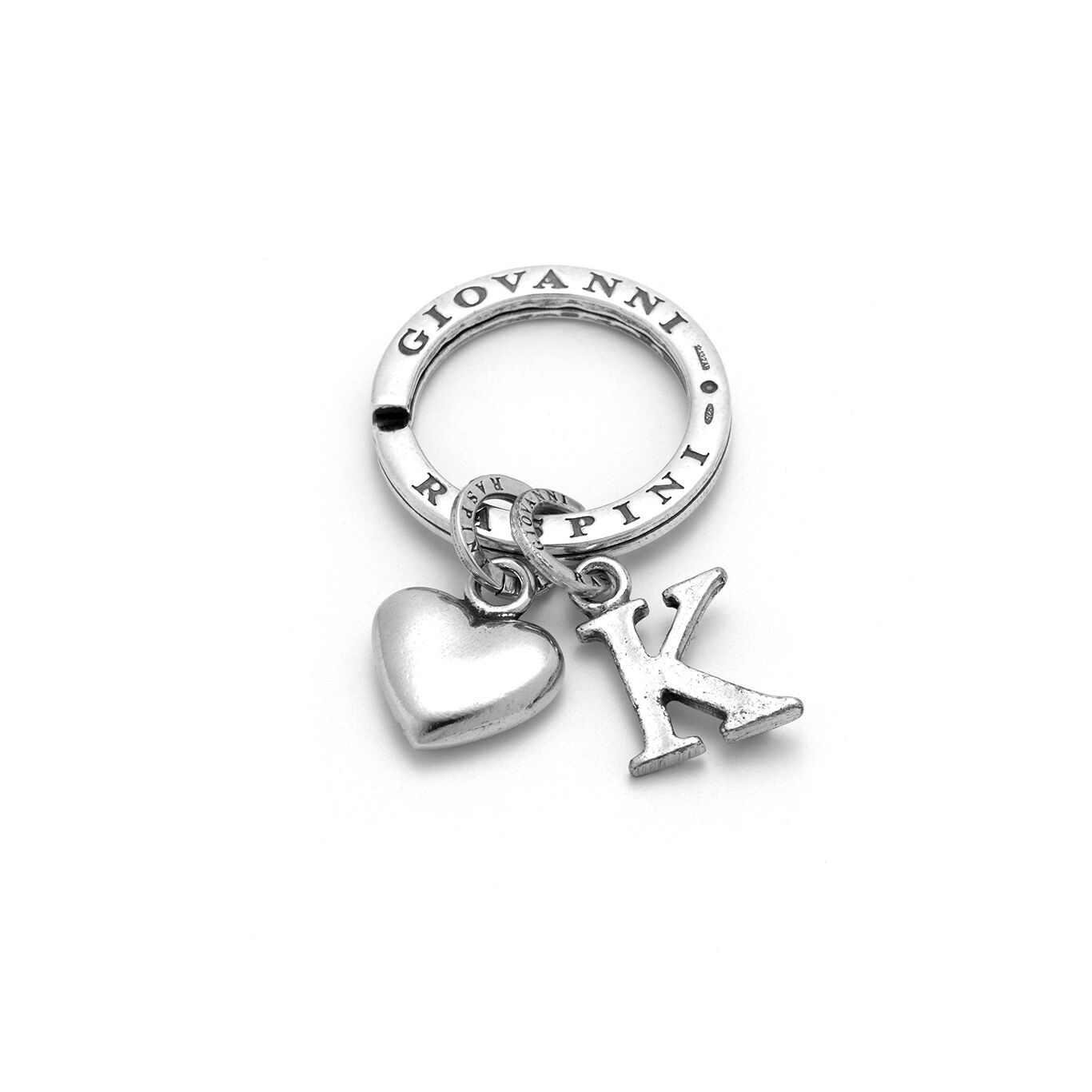 Key Ring with Heart and Letter K