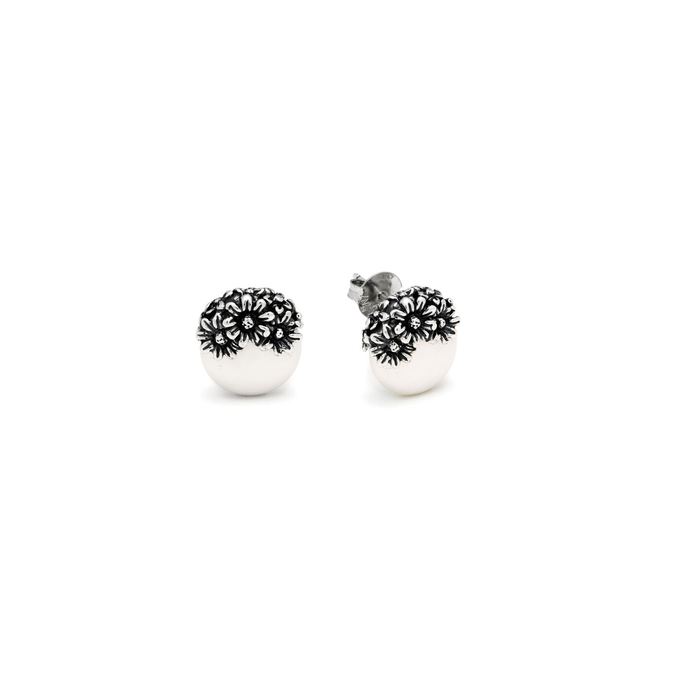 Tahiti Daisies Earrings, Earrings in Sterling Silver and natural pearls_image number 2_Giovanni Raspini